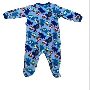NEW Baby pajamas blue one piece zip front fleece 0-3 months NWT